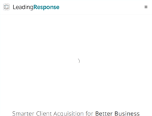 Tablet Screenshot of leadingresponse.com